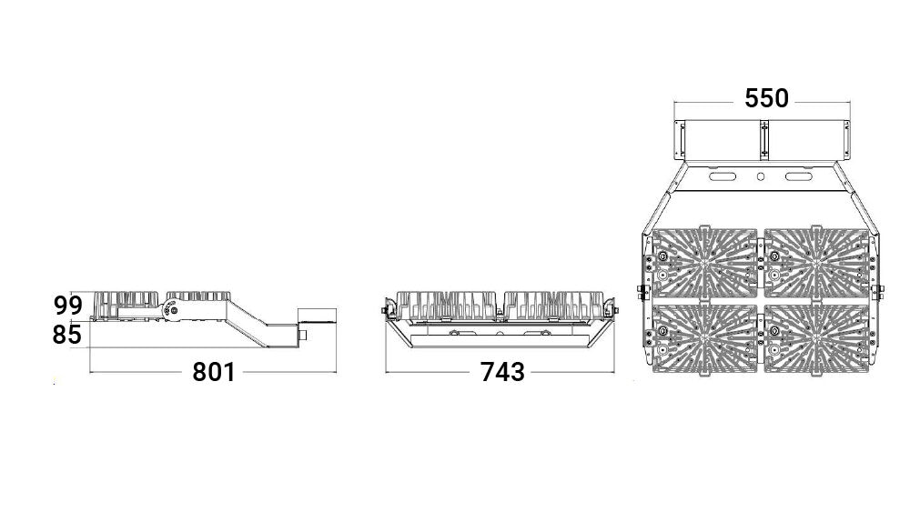 Arianna Petrarca 3.0 LED Four Module Diagram